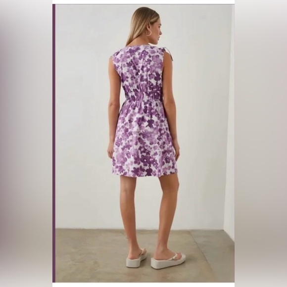 NWOT Rails Fay Mini Dress in Iris Watercolor Floral - Picture 3 of 15